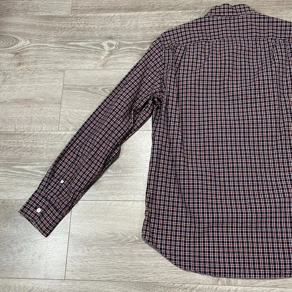 J. Crew Shirtings Washed Tartan Plaid Button Down Long Sleeve Shirt M